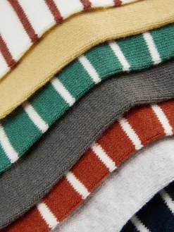 Chaussettes Et Collants|Primark Lot De 7 Paires De Socquettes Rayées Multicolore