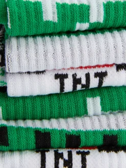 Chaussettes|Primark Lot De 3 Paires De Socquettes Minecraft Vert