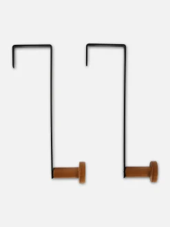 Solutions De Rangement Murales Et Cintres|Primark Lot De 2 Patères De Porte Noir