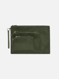 Sacs Et Porte-Monnaie|Primark Lot De 3 Pochettes En Maille Kaki