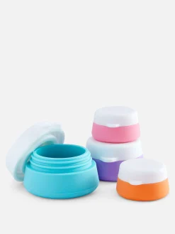 Accessoires De Soins|Accessoires Voyages|Primark Lot De 4 Pots De Voyage En Silicone Multicolore