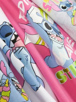 Pyjamas Et Vêtements De Nuit|Primark Lot De 2 Pyjamas à Manches Courtes Disney Lilo & Stitch Blanc