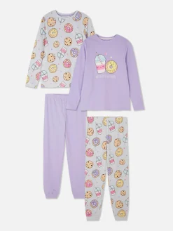 Pyjamas Et Vêtements De Nuit|Primark Lot De 2 Pyjamas à Motifs Bubble Tea Multicolore