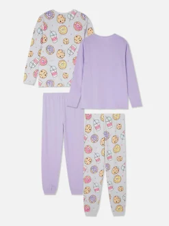 Pyjamas Et Vêtements De Nuit|Primark Lot De 2 Pyjamas à Motifs Bubble Tea Multicolore