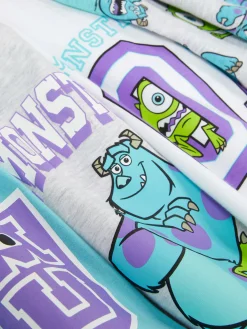Pyjamas Et Vêtements De Nuit|Primark Lot De 2 Pyjamas Courts Disney Monsters, Inc. Multicolore