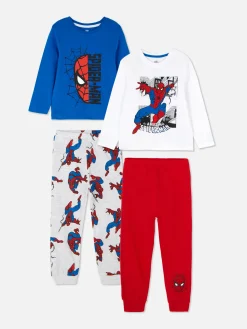 Pyjamas Et Vêtements De Nuit|Primark Lot De 2 Pyjamas Graphiques Marvel Spider-Man Bleu