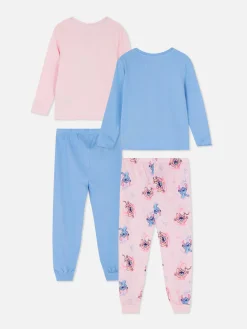 Pyjamas Et Vêtements De Nuit|Primark Lot De 2 Pyjamas Longs Disney Stitch & Angel Multicolore