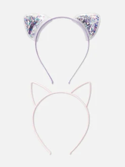 Accessoires Cheveux|Primark Lot De 2 Serre-tête Oreilles De Chat Multicolore