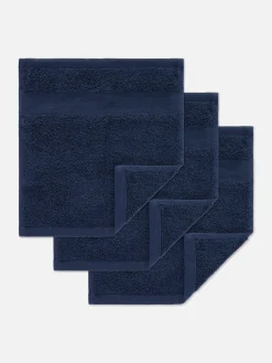 Serviettes|Primark Lot De 3 Serviettes Ultra Douces Pour Le Visage Bleu marine
