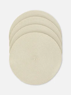 Art De La Table|Primark Lot De 4 Sets De Table Tissés Beige