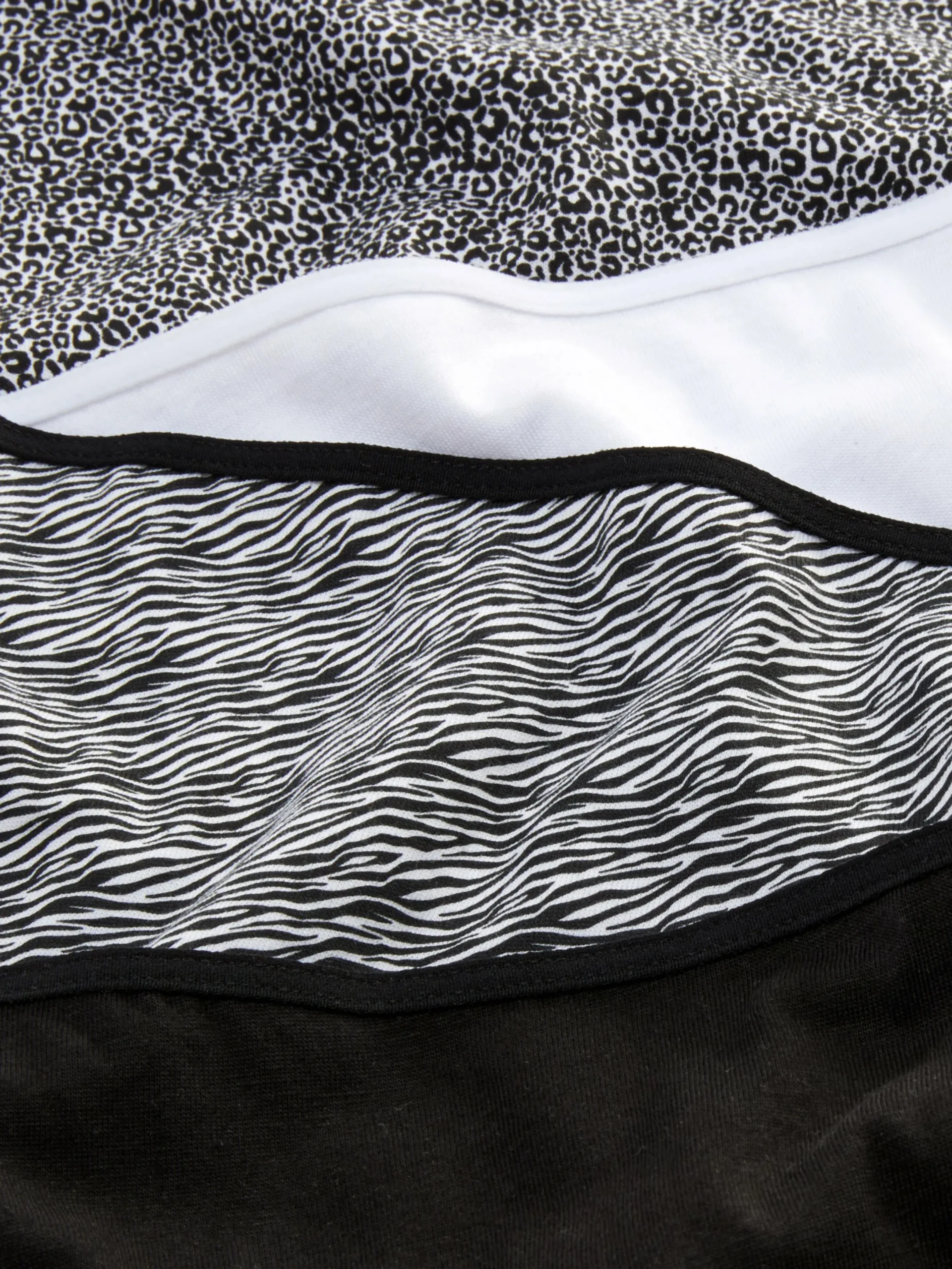 Culotte|Primark Lot De 4 Shorts Pour Tous Les Jours Noir/Blanc