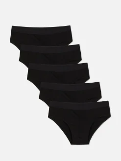 Sous-Vêtements|Primark Lot De 5 Slips Essential Noir