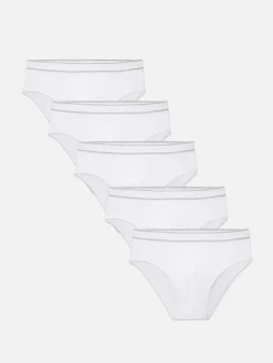 Sous-Vêtements|Primark Lot De 5 Slips Essential Blanc