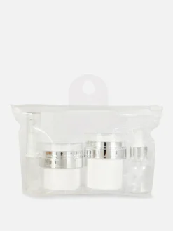 Accessoires De Soins|Accessoires Voyages|Primark Lot De 4 Soins Visage De Voyage Argent