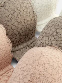 Soutiens-Gorge|Primark Lot De 3 Soutiens-gorge Balconnets En Dentelle Étain