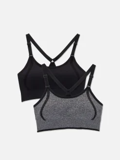 Soutiens-Gorge|Primark Lot De 2 Soutiens-gorge De Sport Dos Nageur Noir