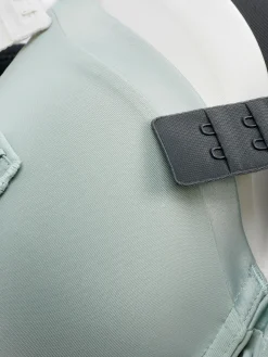 Soutiens-Gorge|Primark Lot De 3 Soutiens-gorge Moulés à Finitions En Satin Anthracite