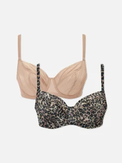 Soutiens-Gorge|Primark Lot De 2 Soutiens-gorge Non Rembourrés, Bonnets D à G Fauve