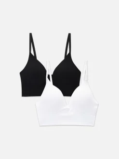Soutiens-Gorge|Primark Lot De 2 Soutiens-gorge Push-up Sans Coutures Noir