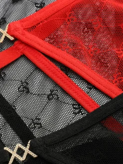 Culotte|Primark Lot De 3 Strings à Motif Monogramme Noir