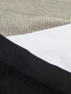 Culotte|Primark Lot De 3 Strings Côtelés Sans Couture Noir/Blanc