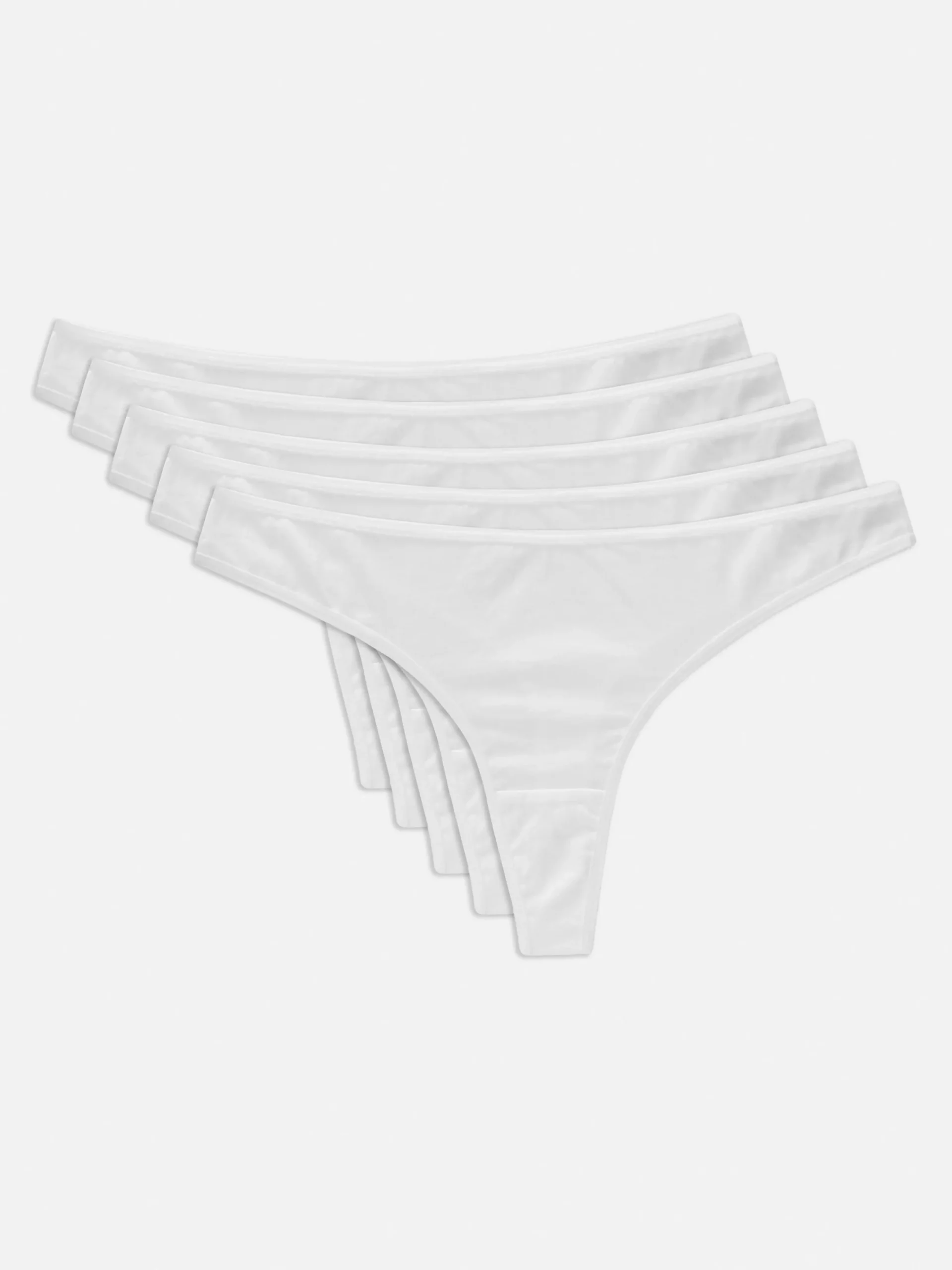 Culotte|Primark Lot De 5 Strings En Coton Blanc
