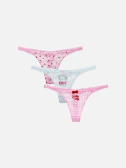 Culotte|Primark Lot De 3 Strings Hello Kitty Rose
