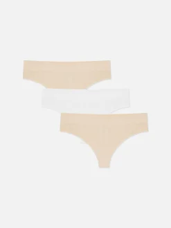 Culotte|Primark Lot De 3 Strings Sans Couture Taupe
