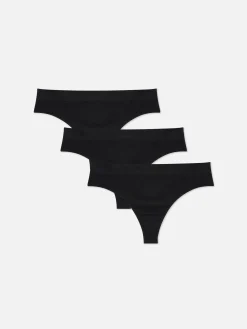Culotte|Primark Lot De 3 Strings Sans Couture Essential Noir