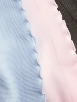 Culotte|Primark Lot De 3 Strings Sans Coutures à Bords Ondulés Bleu clair