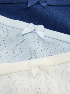Culotte|Primark Lot De 3 Strings Texturés En Pointelle Bleu clair