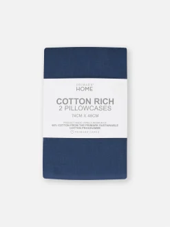 Draps Et Taies D'Oreillers|Primark Lot De 2 Taies D'oreiller Essential Bleu marine