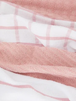 Art De La Table|Primark Lot De 4 Torchons En Coton éponge Rose poudré