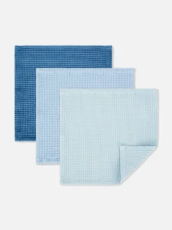 Art De La Table|Primark Lot De 3 Torchons Gaufrés Bleu
