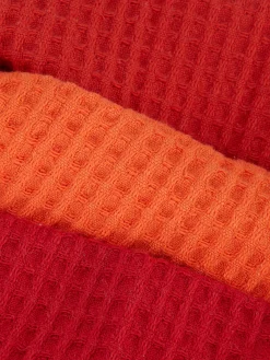 Art De La Table|Primark Lot De 3 Torchons Gaufrés Rouge