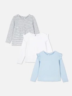 Hauts Et T-Shirts|Primark Lot De 3 T-shirts à Manches Longues Multicolore