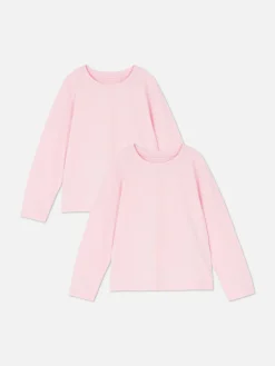 Hauts Et T-Shirts|Primark Lot De 2 T-shirts à Manches Longues Rose