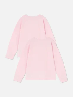 Hauts Et T-Shirts|Primark Lot De 2 T-shirts à Manches Longues Rose