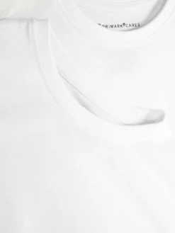 Hauts Et T-Shirts|Primark Lot De 2 T-shirts à Manches Courtes Blanc