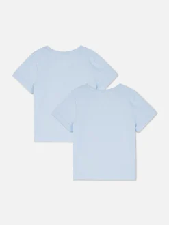 Hauts Et T-Shirts|Primark Lot De 2 T-shirts D'école à Manches Courtes Bleu clair