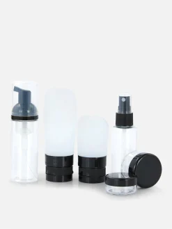 Accessoires De Soins|Accessoires Voyages|Primark Lot De Flacons De Cosmétiques De Voyage Pour Homme Noir