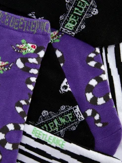 Beetlejuice|Tout Halloween|Primark Lot De 3 paires De Chaussettes Basses Beetlejuice Violet