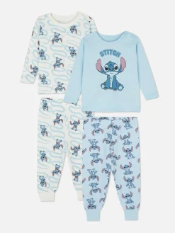 Pyjamas Et Vêtements De Nuit|Pyjamas Et Vêtements De Nuit|Primark Lot De 2 pyjamas à Manches Longues Disney Lilo & Stitch Bleu