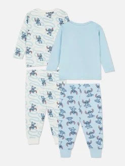 Pyjamas Et Vêtements De Nuit|Pyjamas Et Vêtements De Nuit|Primark Lot De 2 pyjamas à Manches Longues Disney Lilo & Stitch Bleu