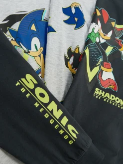 Pyjamas Et Vêtements De Nuit|Primark Lot De 2 pyjamas Sonic Le Hérisson Et Shadow Noir
