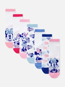 Chaussettes Et Collants|Primark Lots De 7 paires De Socquettes Disney Minnie Mouse Multicolore