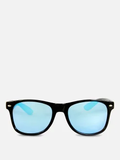 Lunettes De Soleil|Primark Lunettes De Soleil Effet Miroir à Monture Carrée Bleu