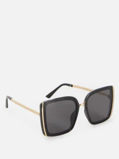 Lunettes De Soleil|Primark Lunettes De Soleil Oversize à Monture épaisse Noir