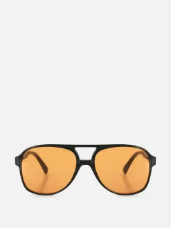 Lunettes De Soleil|Primark Lunettes De Soleil Rétro Pilot Orange