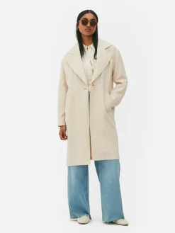 Manteaux Et Vestes|Primark Manteau à Boutonnage Simple Naturel